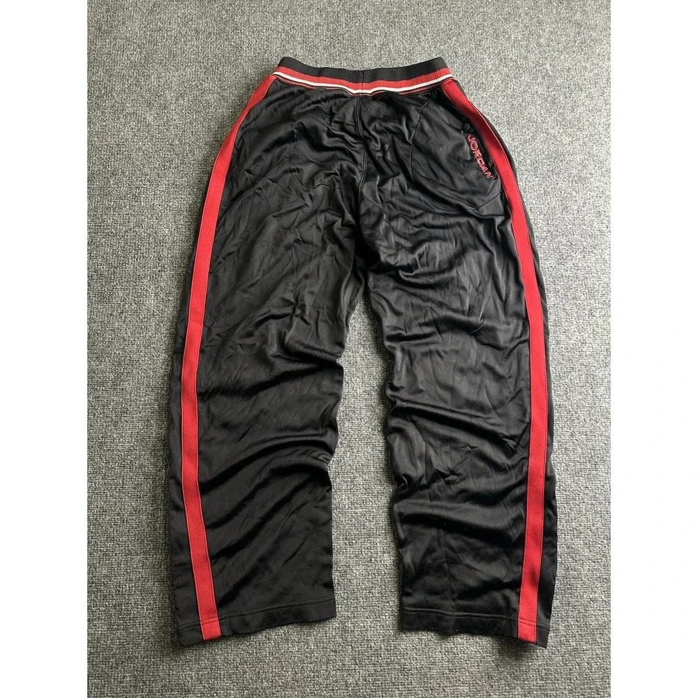 Mens Jordan Dri-FIT Track Pants Black Red Tapered, Size L